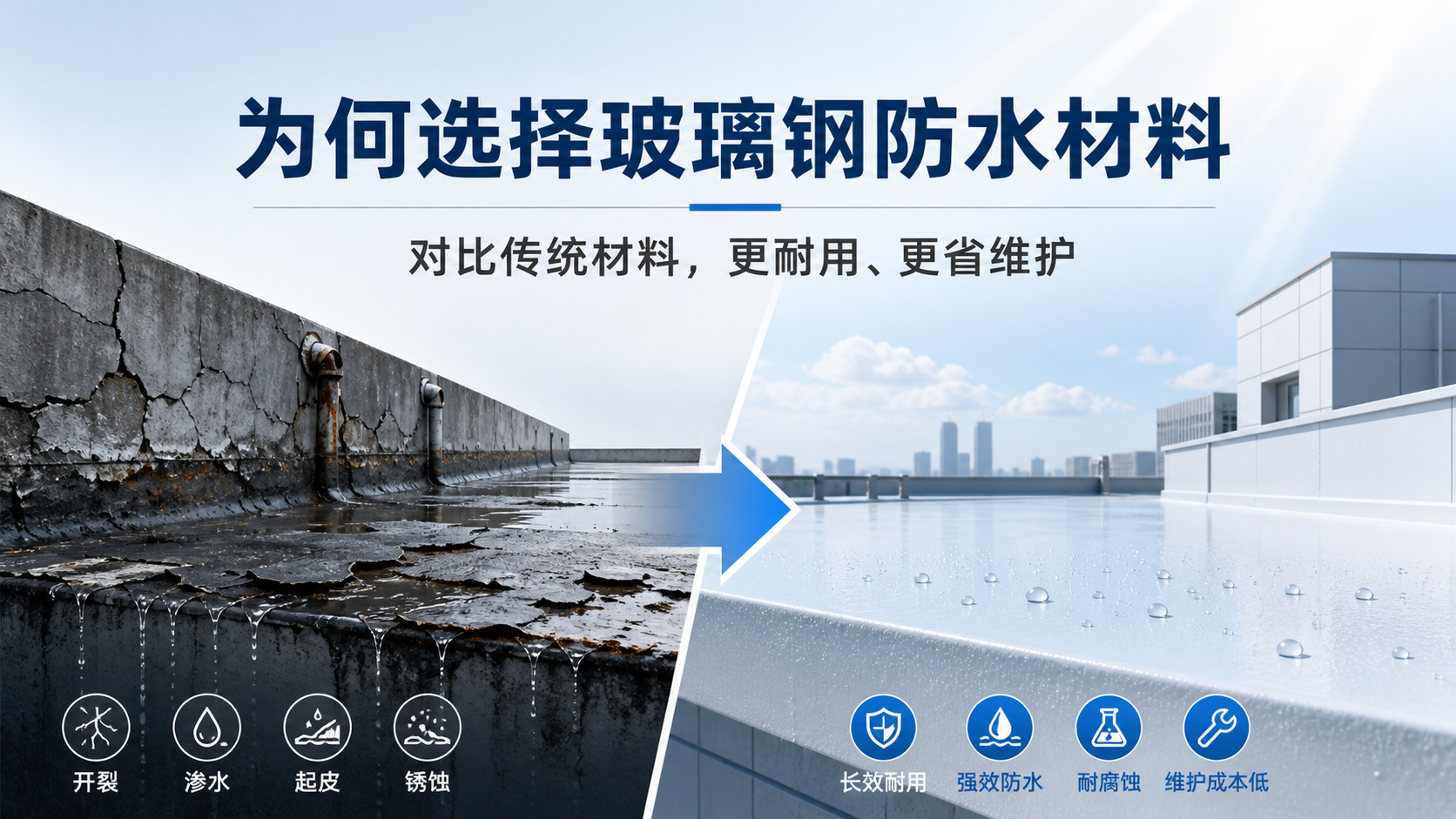 在常德，为何选择玻璃钢防水材料而非传统材料
